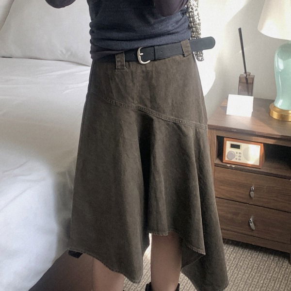 スピアウォッシングアンバランスミディスカート