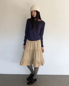 Wintz Midi Frill Skirt *Black Available for same-day shipping