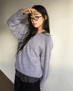 Mua Diagonal Knitwear *Brown, Sky Blue available for same-day shipping