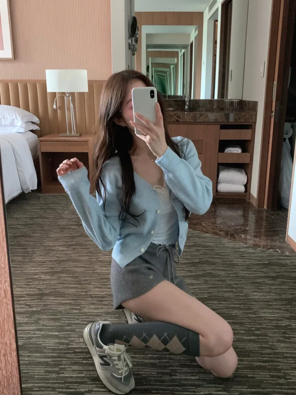 카디건 모델 착용 이미지-S1L50