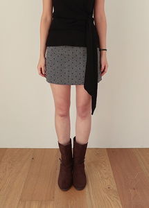 Heart dot mini skirt