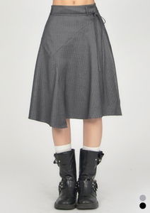 Unbalanced Stripe Tie Skirt SK016