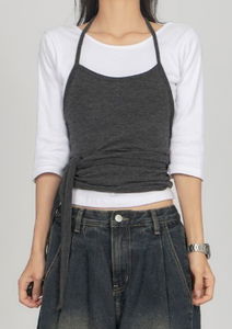 Red Layered Sleeveless SL019