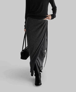 Rica Knitwear Wrap Long Skirt