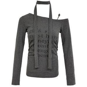 머스트 스트라이프 머플러 티셔츠