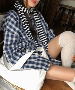 Bramble Check Overfit Boxy-fit Winter Shirt 2 Color Layered Look/Fall Shirt