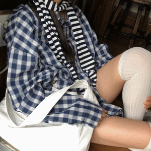 브램블 체크 오버핏 박시핏 겨울 셔츠 2 color 레이어드룩/가을셔츠