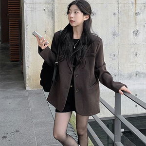 러느 울 오버핏 긴팔 자켓