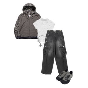 집업&점퍼,반팔티,데님 코디