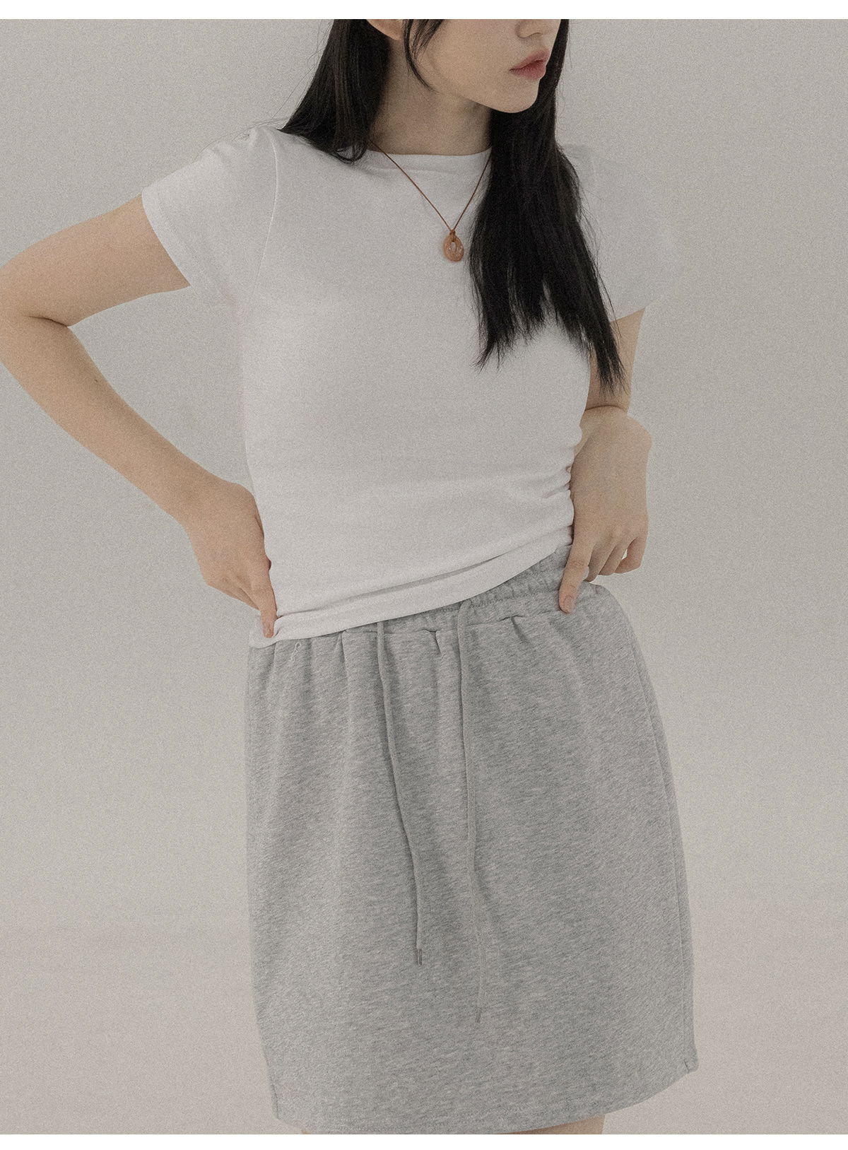 리리앤코 테이턴브 밴딩 미니 스커트