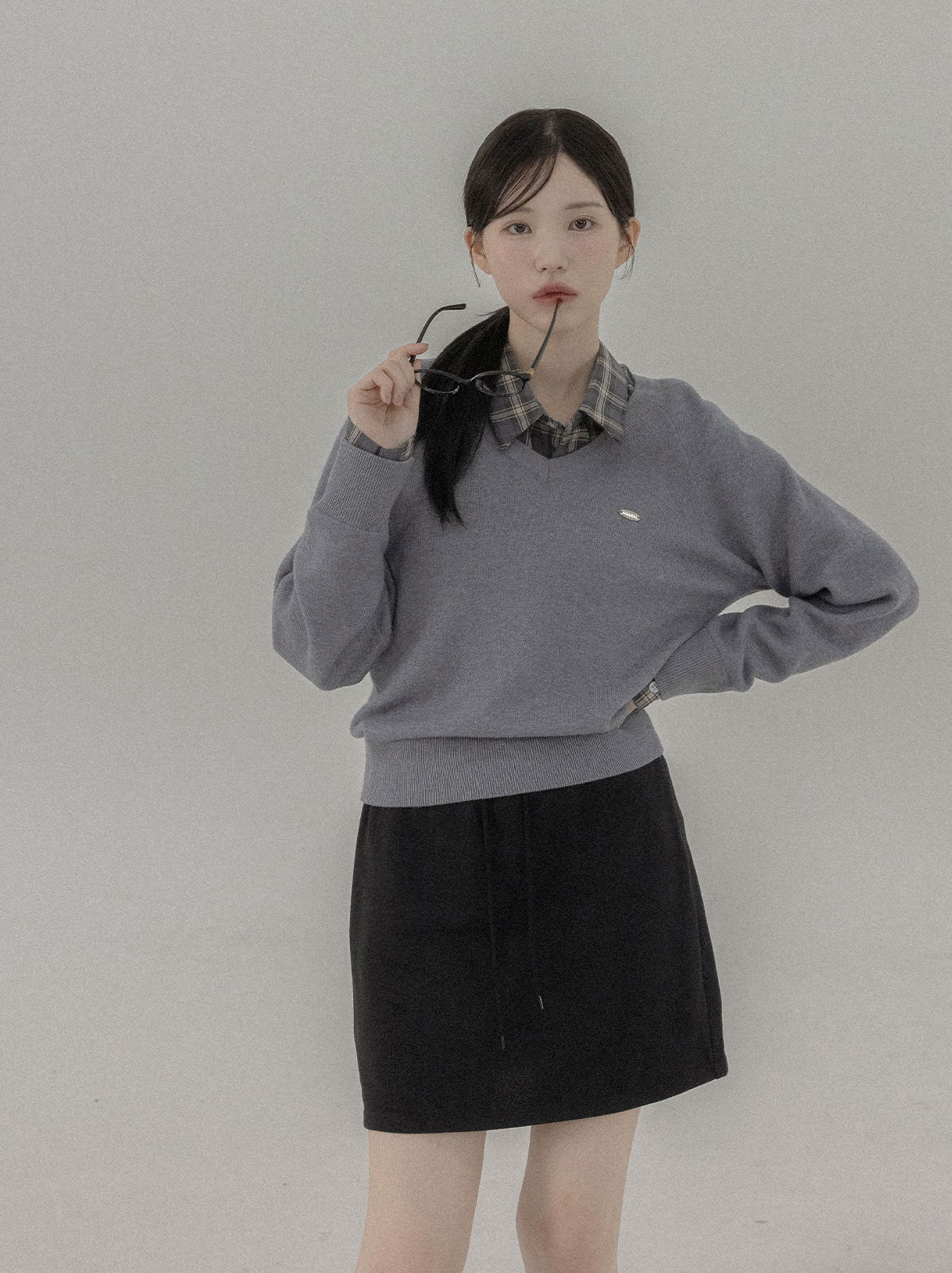 리리앤코 테이턴브 밴딩 미니 스커트