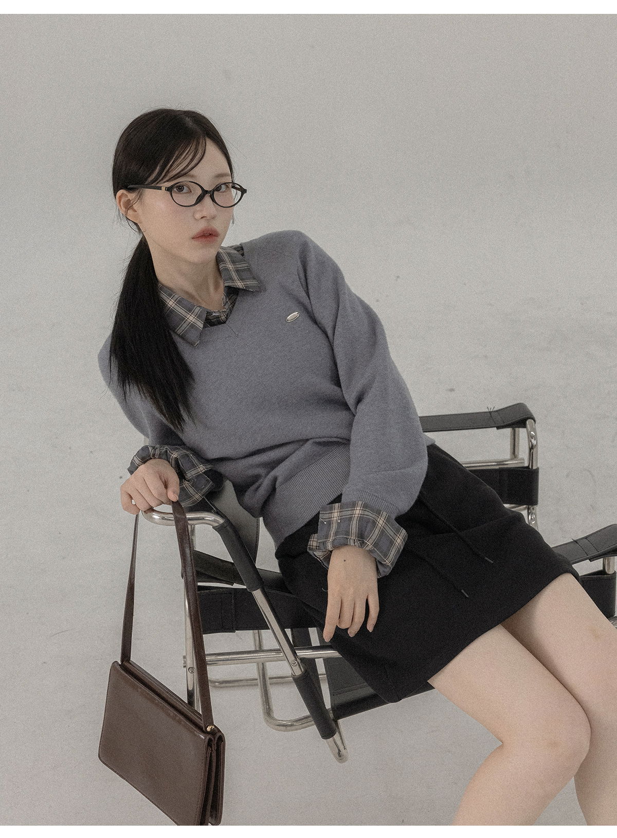 리리앤코 테이턴브 밴딩 미니 스커트