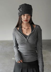 리쿠비 버튼 티셔츠