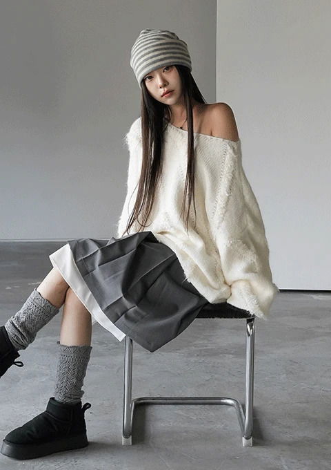 벤더링 알파카 터치 니트