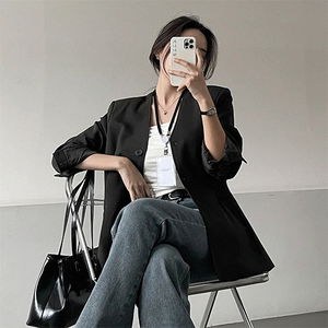 가나다란 헤릭 노카라 브이넥 라인 쓰리버튼 포켓 싱글 자켓 3color