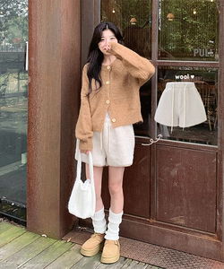 羊毛針織兩件式短褲套裝