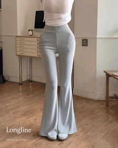 高腰鬆緊帶口袋寬褲式休閒運動長褲