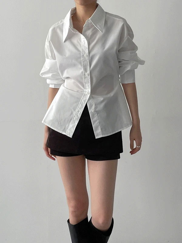 빅카라 스냅 루즈핏 셔츠 (5C)