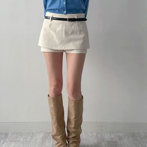 코듀로이 레이어드 스커트 팬츠 (2C)