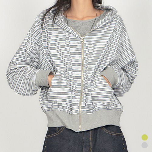 Striped Mark Hoodie Zip-Up ZI010 Zip-up