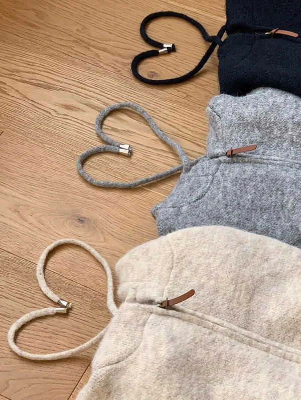 Softy Wool Hooded Knitwear Zip-up - 3 Colors