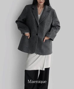 Alain 3-button oversized wool midi jacket