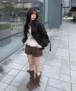 Dura Stud Suede Belt Shorts