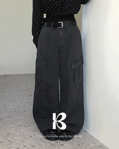 Kinder Pigment Cargo Wide Pants