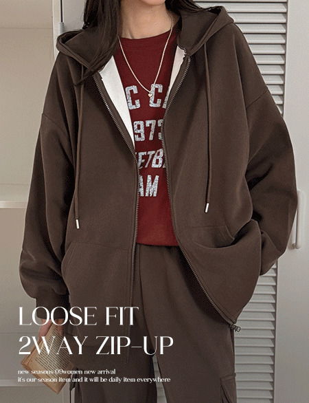 루즈핏의 정석 투웨이 후드 집업 84376