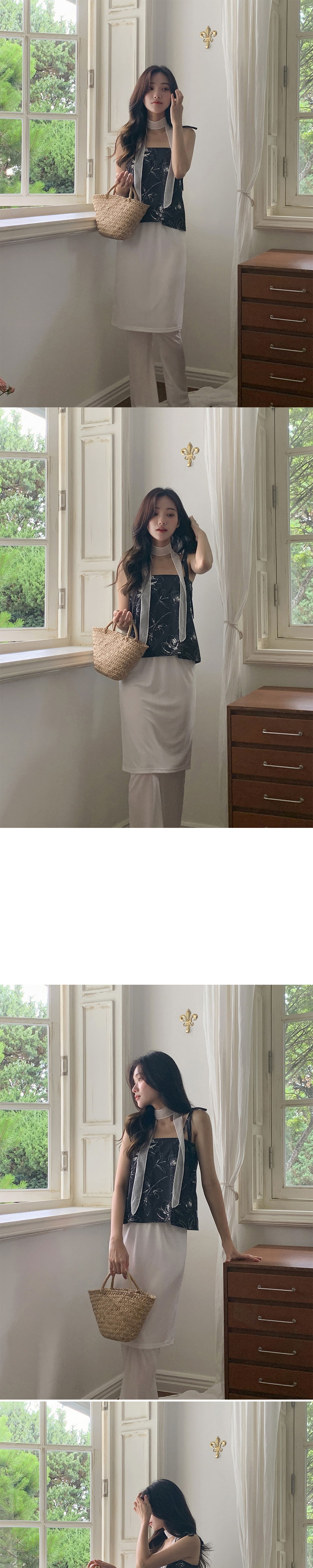 긴 드레스 모델 착용 이미지-S1L14