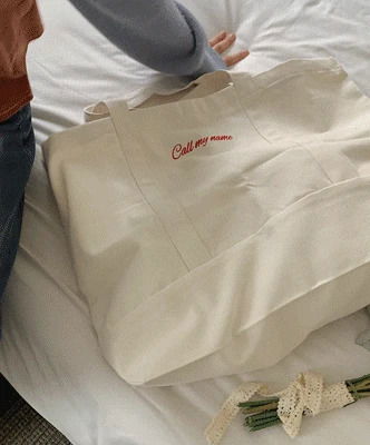 알비즈 레터링 자수 에코백