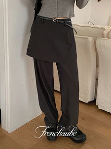 寬版假兩件裙褲長褲-冬季款