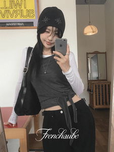 ストラップレイヤードホルターネックスリーブレス