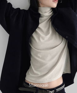 Penelope Basic Tencel Wool Long Sleeve Turtleneck T-Shirt