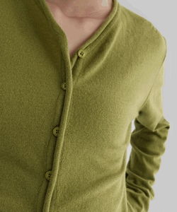 Rosti Cashmere Wool Knitwear Semi-Crop Cardigan