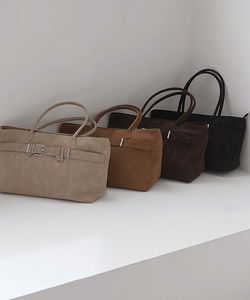 뉴레아 스웨이드 버클 빅 숄더 백