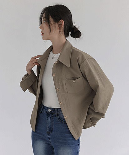 프시케 펜던트 카라 코튼 셔츠