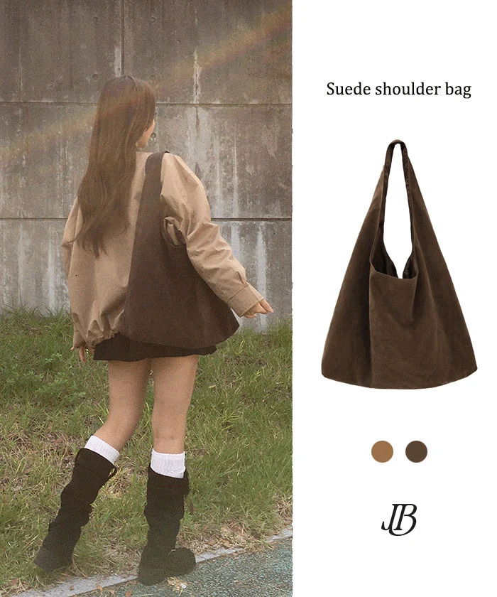 요걸 스웨이드 쇼퍼백 숄더백