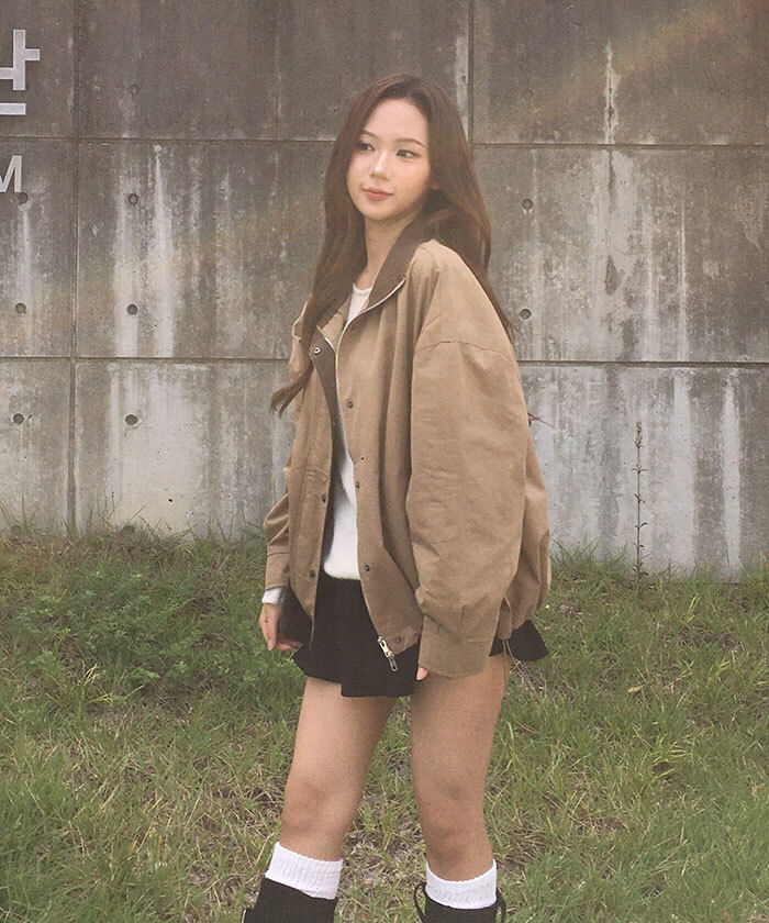 オベルバイカラーストリングジャケットブルゾン