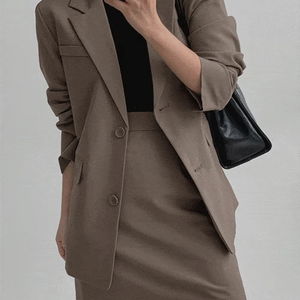 밸런자켓투피스세트 -자켓+스커트set/하객룩추천/2color