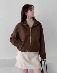 Suede Touch 3 Loose Fit Zip-Up Jacket