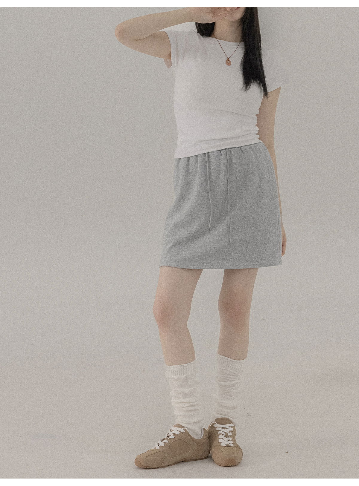 리리앤코 테이턴브 밴딩 미니 스커트