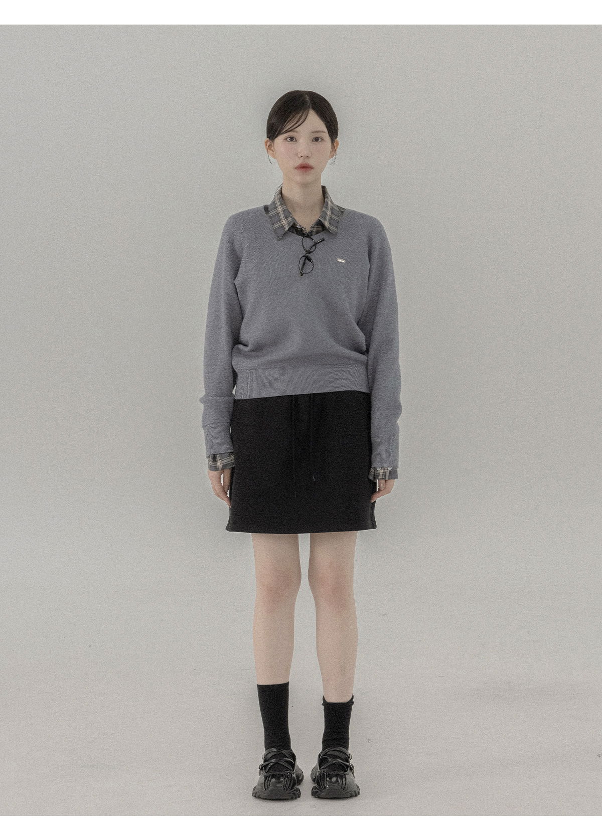 리리앤코 테이턴브 밴딩 미니 스커트