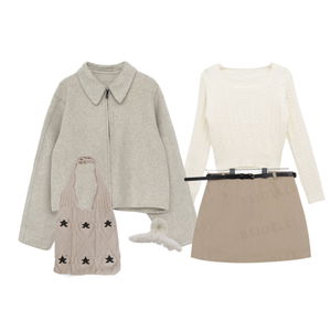 Cozy,가을,겨울,자켓,코트,니트,스커트,가방,데일리,20대,데이트룩 코디