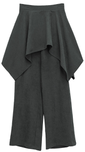 메컨 레이어드 언발 스커트팬츠