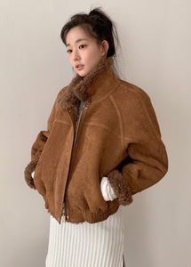 クローバーブラウンブルゾンムスタン