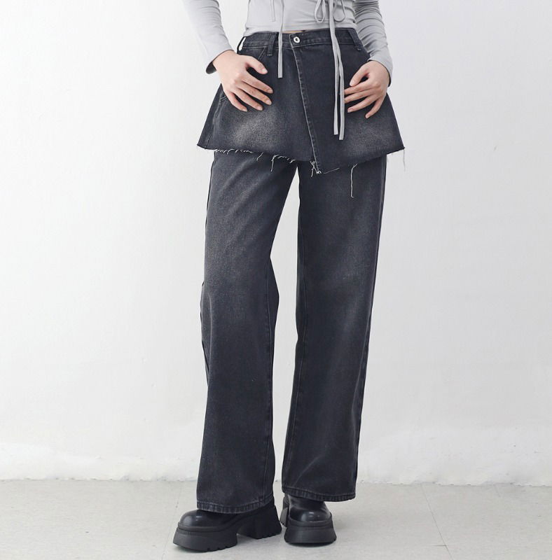 Corinne Denim Layered Pants 牛仔褲