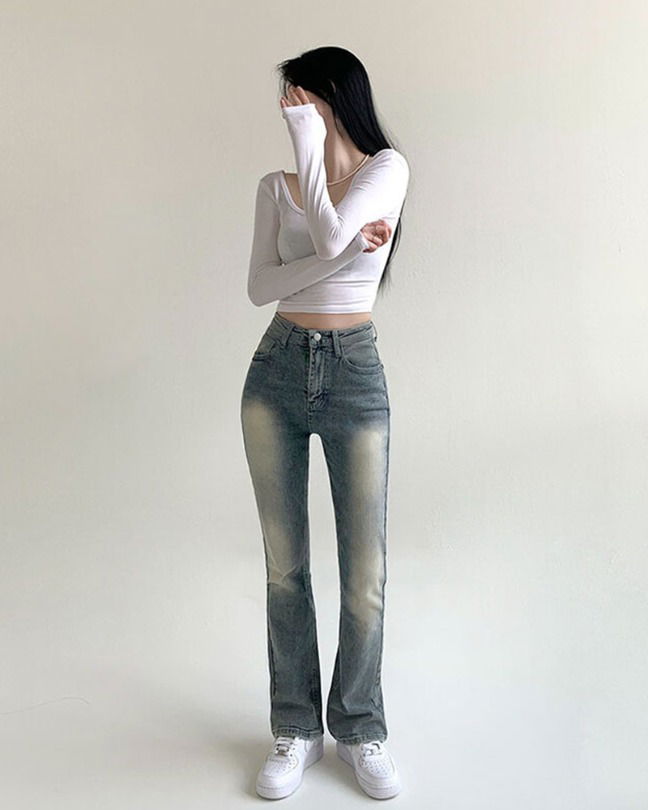 Y2K Washing Bootcut Denim