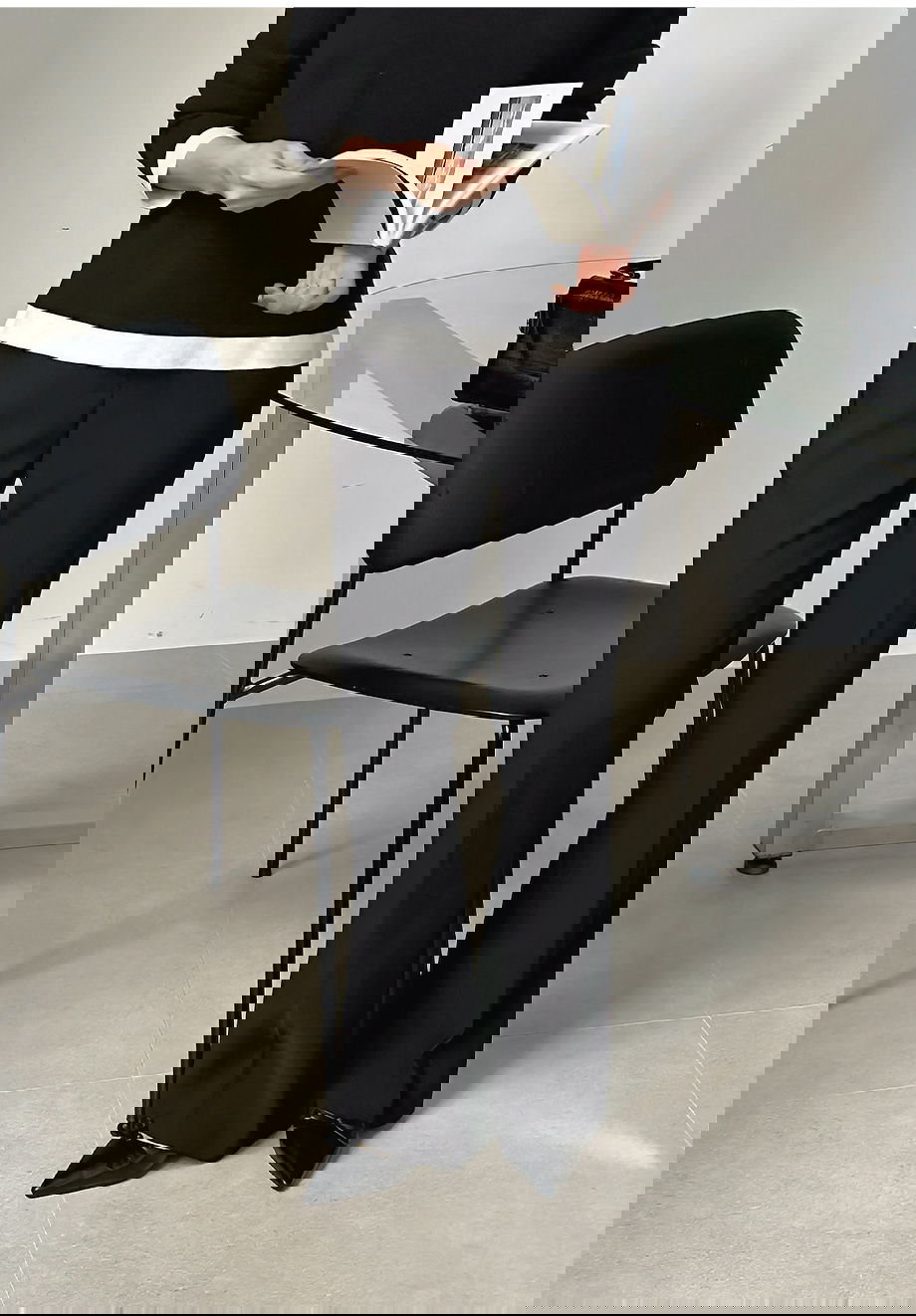 리리앤코 로딜러프 스판 밴딩 부츠컷 슬랙스 팬츠