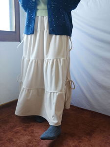 Tiered Golden Ribbon Long SK